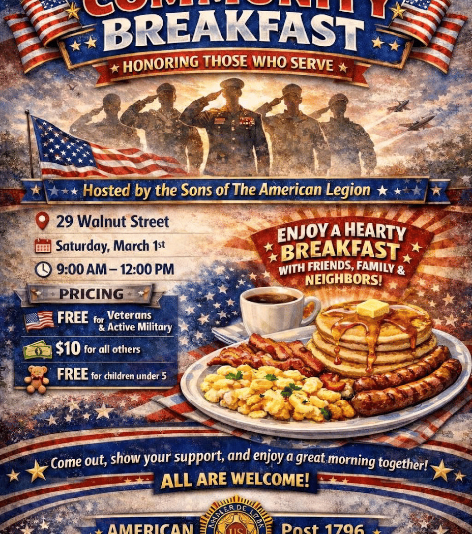 Community Breakfast hosted by the New Windsor Sons of The American Legion 1