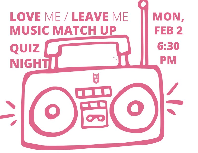 Music Match Up Quiz Night: Love Me/Leave Me Edition 1