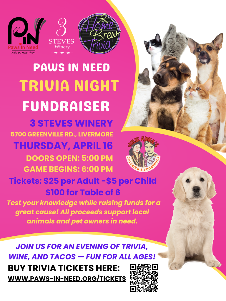 Paws in Need Trivia Night Fundraiser 1