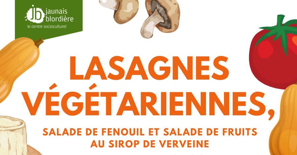 Lasagnes végétariennes et repas partagé 1