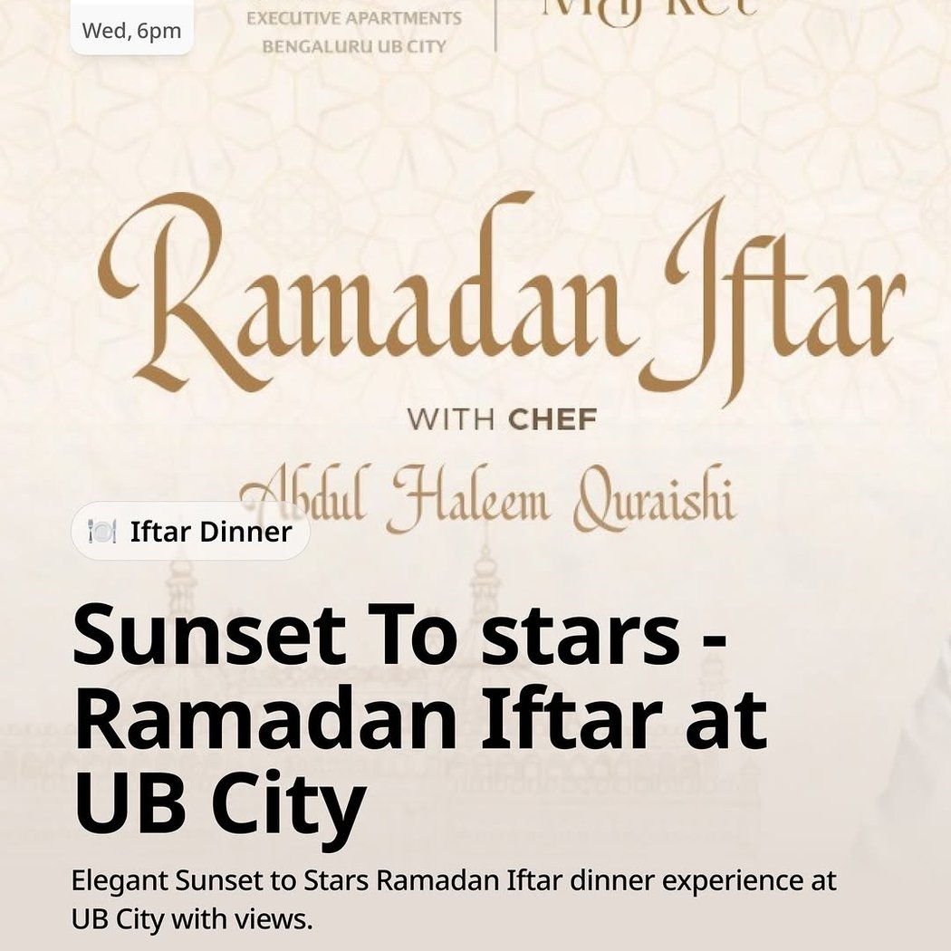 Sunset To Stars – Ramadan Iftar 1