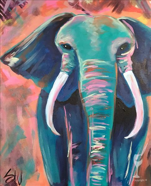 Brushy Blue Elephant 1