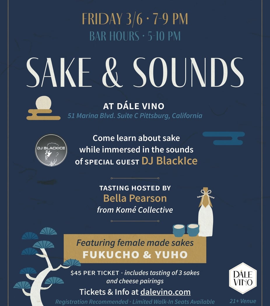 Sake & Sounds - Tastings with Bella Pearson & Music by DJ Black Ice 1