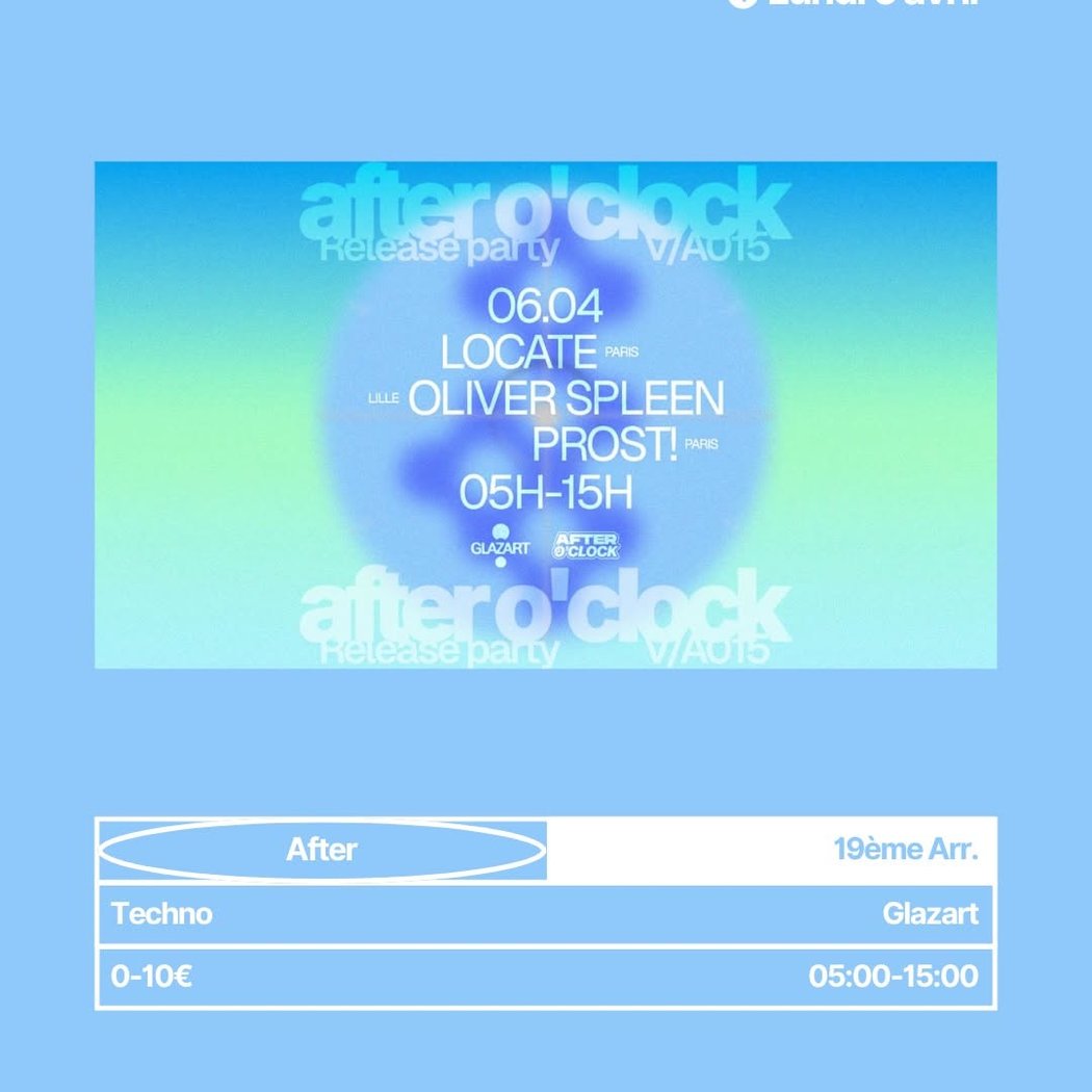 aftero'clock Release party 1