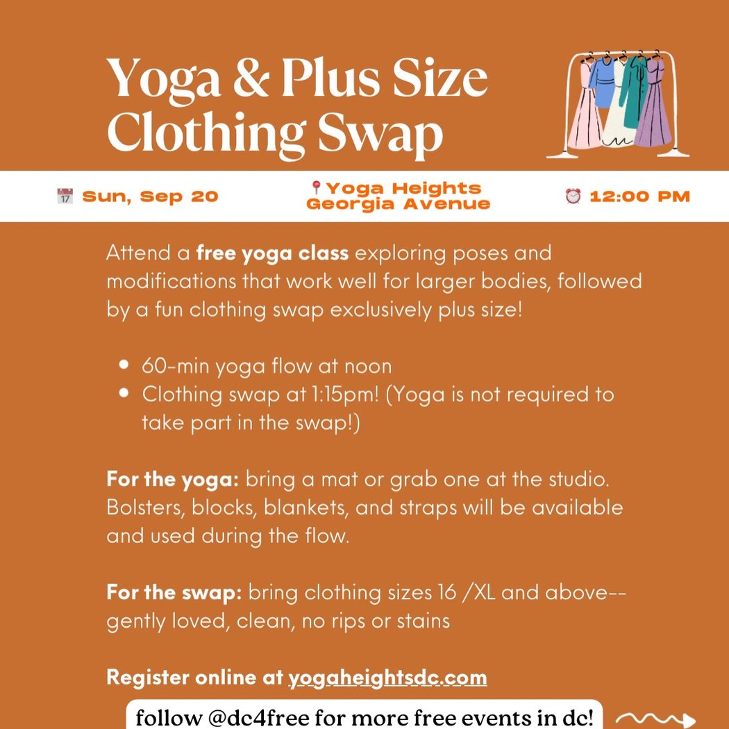 Yoga & Plus Size Clothing Swap