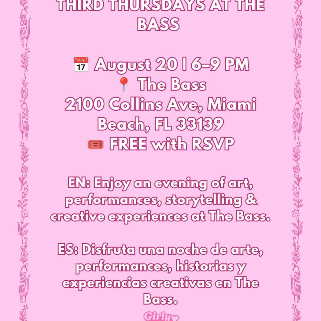 THIRD THURSDAYS AT THE BASS 1