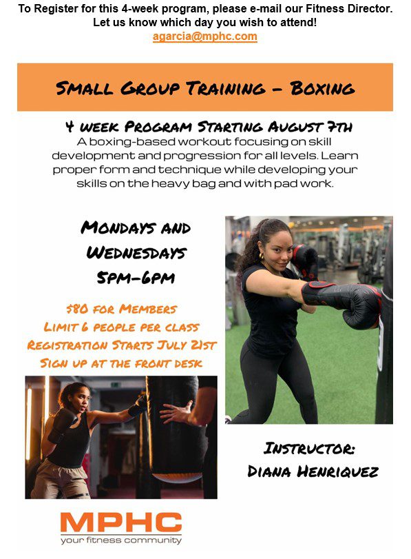 Small Group Training - Boxing 4 week Program 1