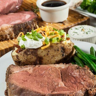 Two Prime Rib Dinners + Wine 1