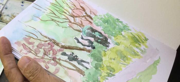 Aquarelle au jardin - Visite-atelier créatif 1