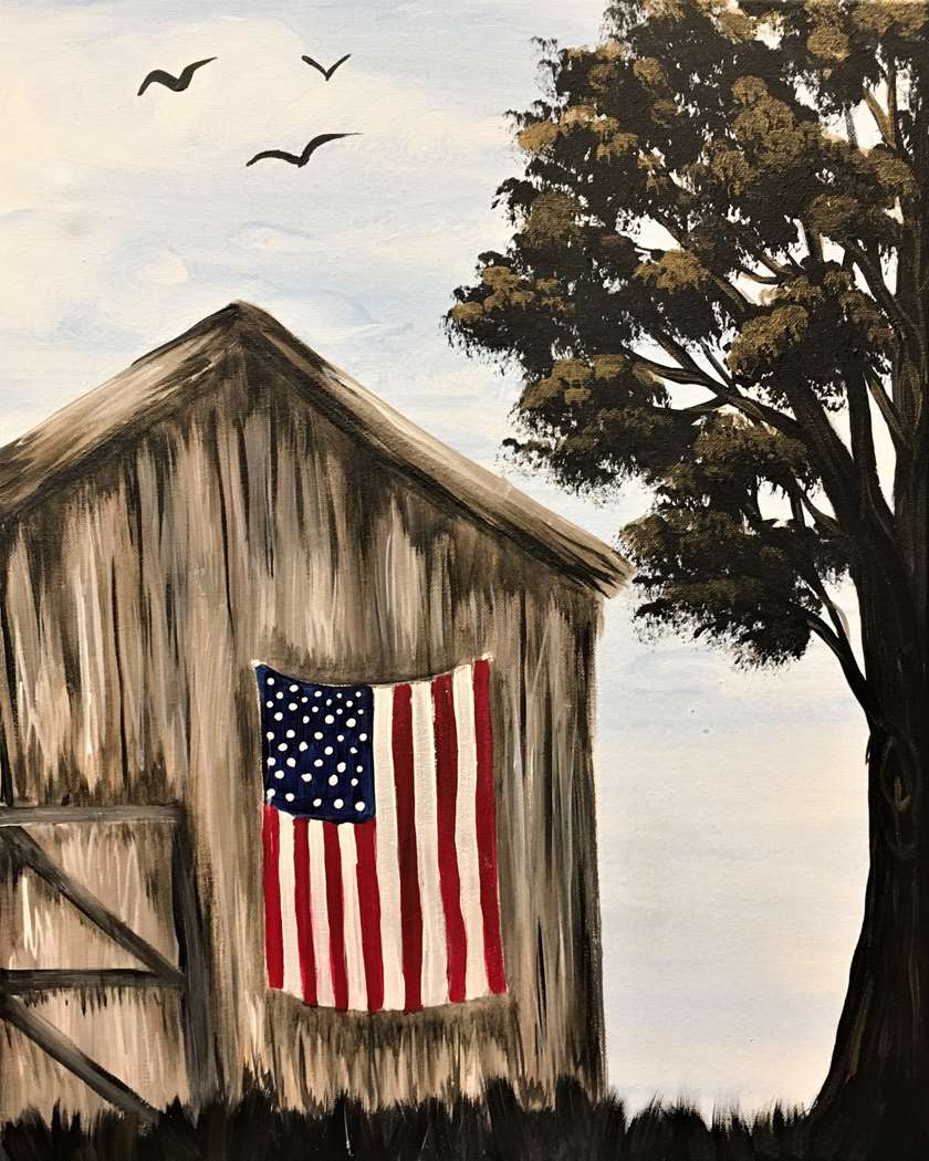 Rustic Barnside Flag 1