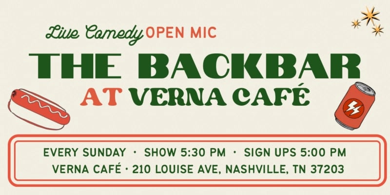 Live Comedy Open Mic at Backbar 2