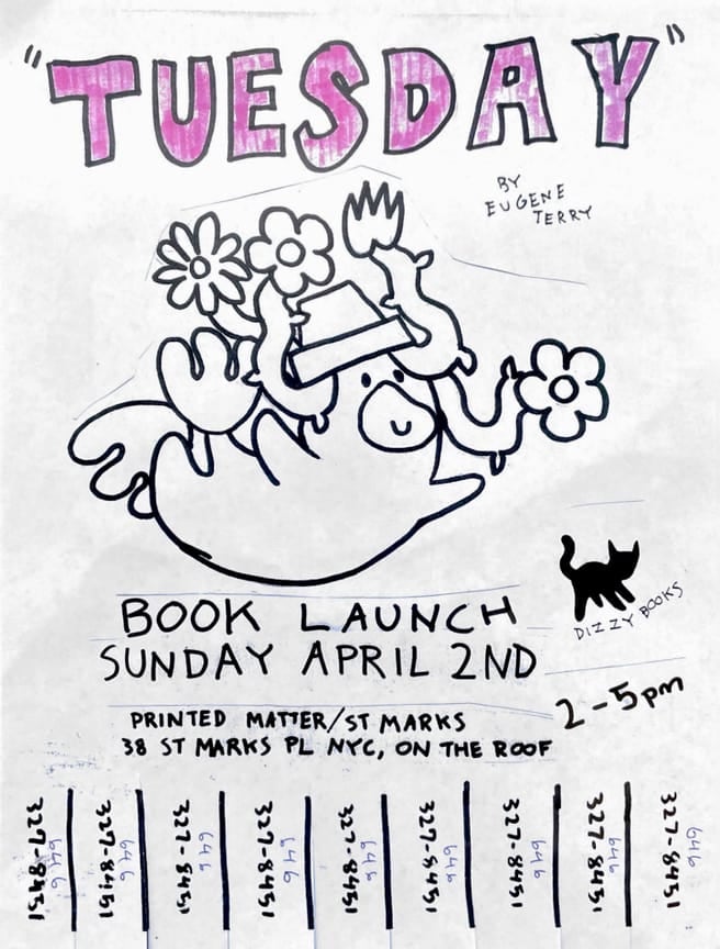 Tuesday by Eugene Terry - Book Launch with Dizzy Books 1