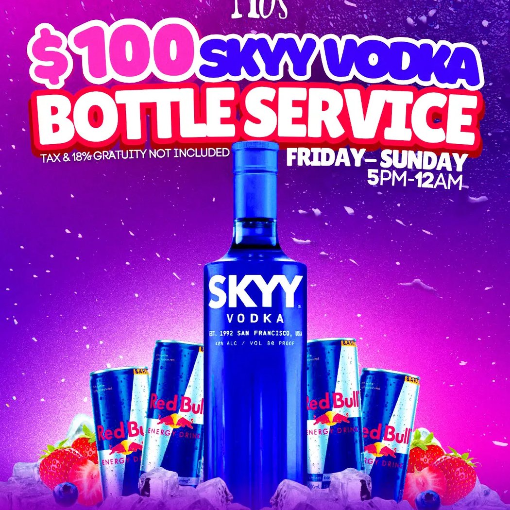 SKYY Bottle Service Special