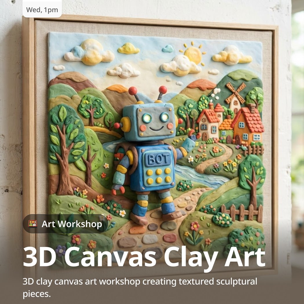 3D Canvas Clay Art 1