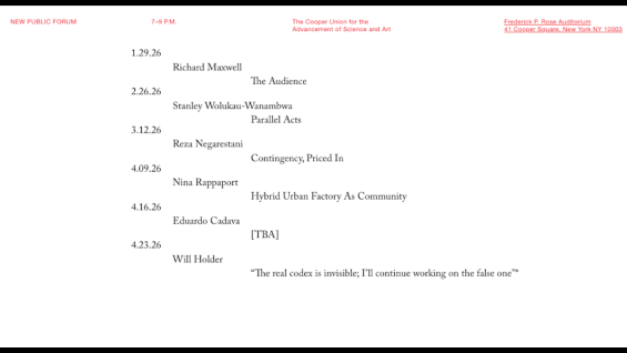 New Public Forum: Parallel Acts 1