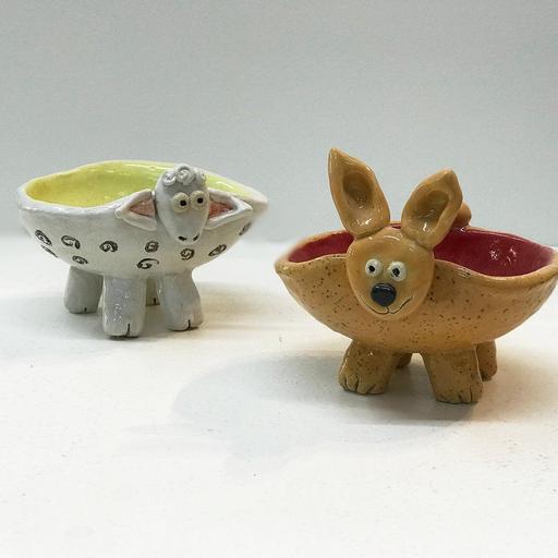 2-Week Sunday Afternoon Pottery Project: Animal Dishes 1