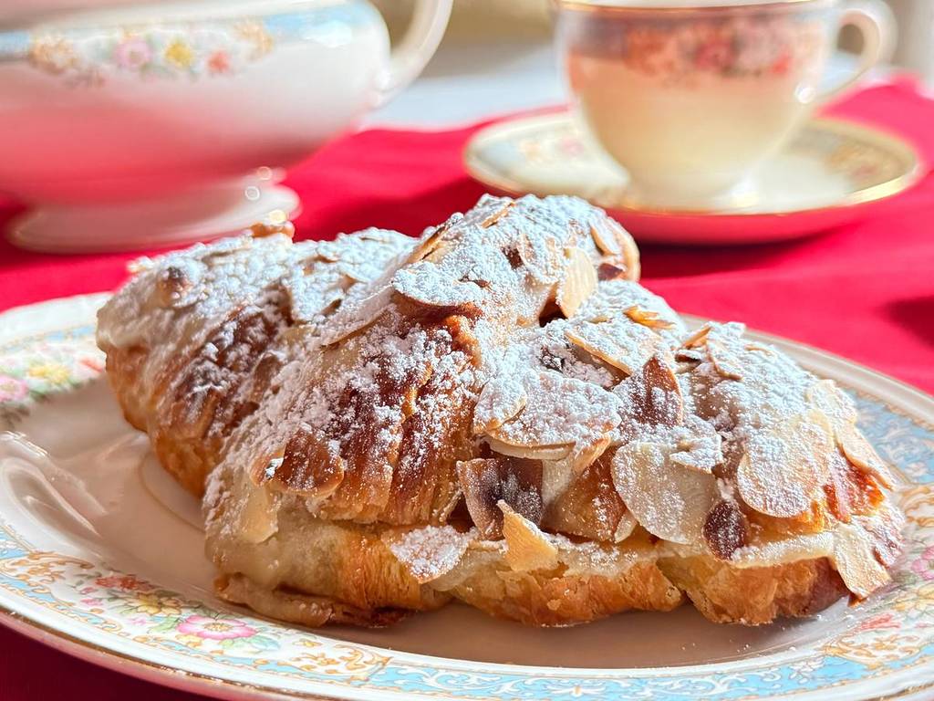 Coffee and a croissant for $2 from Delice de Bernay 1