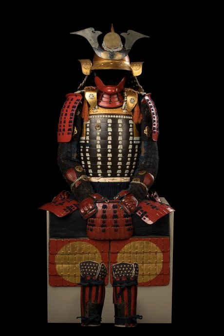Rote Samurai-Rüstung des Ii-Clans (Okegawa Nimai Dō)
