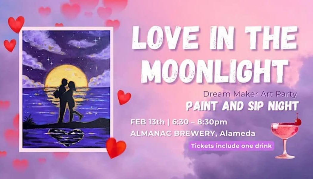 Love in the Moonlight Paint and Sip Night 1