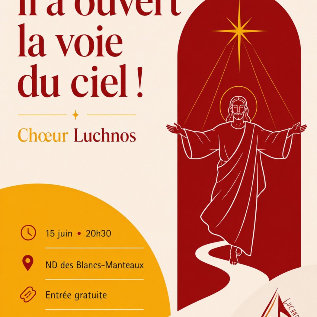 Concert « Il a ouvert le ciel » par le Chœur Luchnos