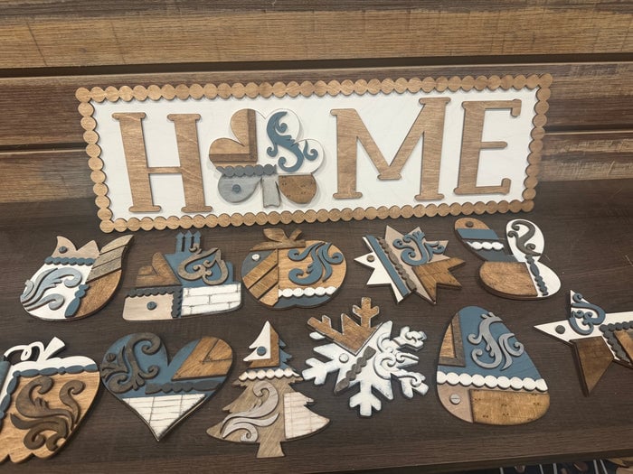 3D Vintage Rustic Interchangeable Home Sign 1