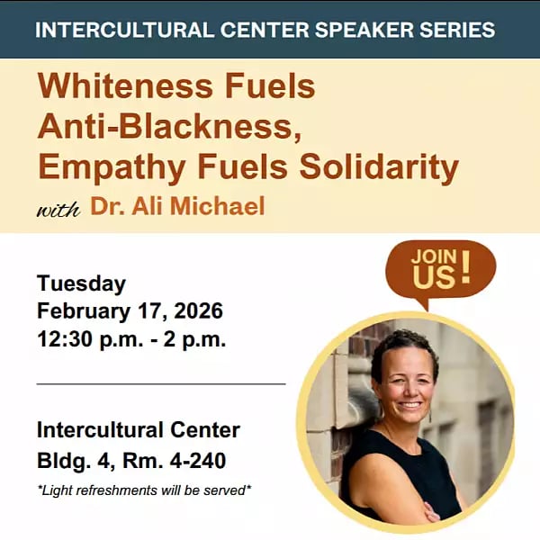 Intercultural Center Speaker Series: Dr. Ali Michael 1
