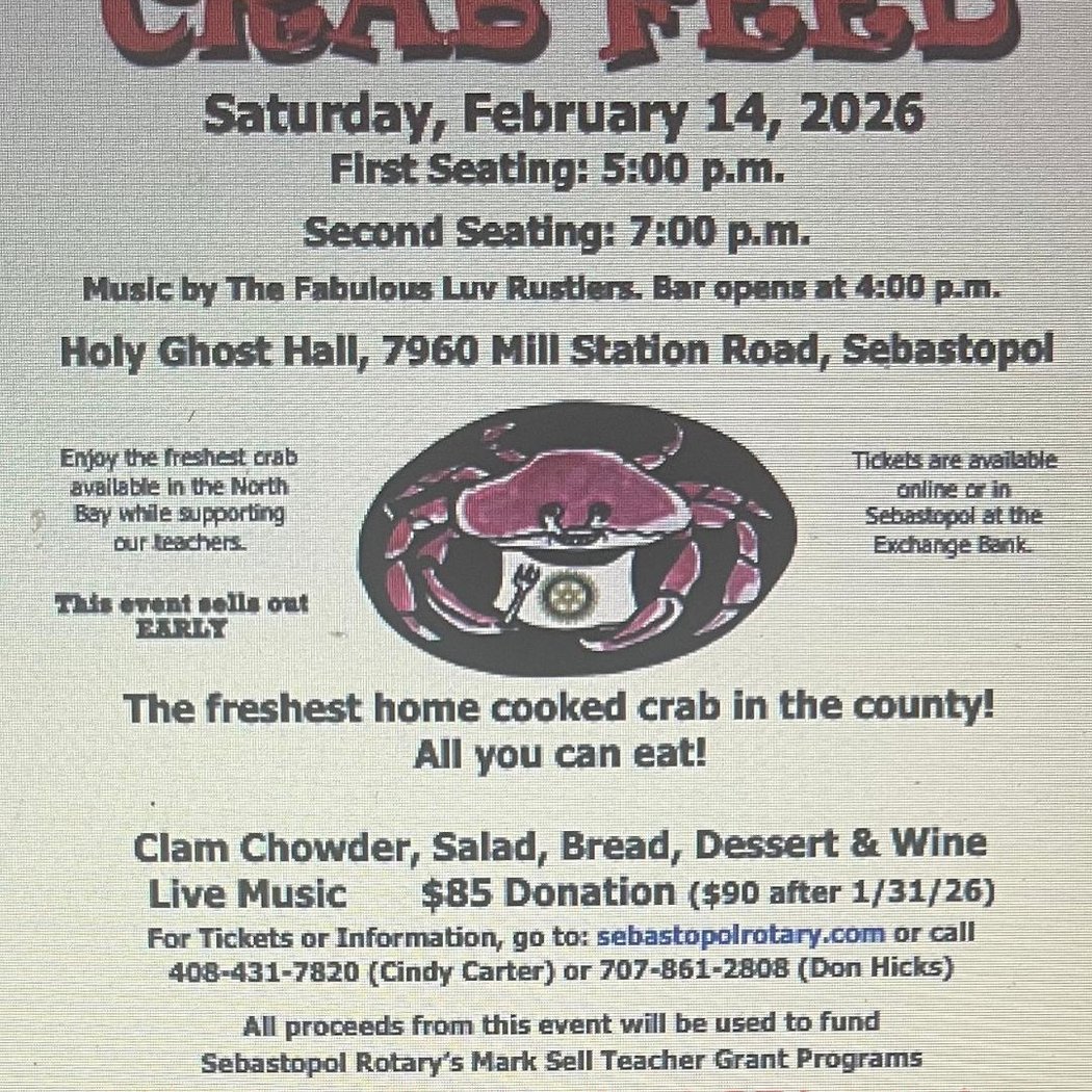 Sebastopol Rotary Club’s Crab Feed 1