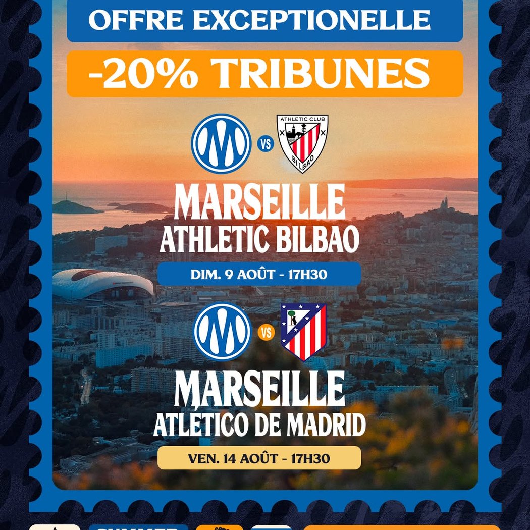 Matchs de l OM (Athletic Bilbao et Atlético de Madrid)