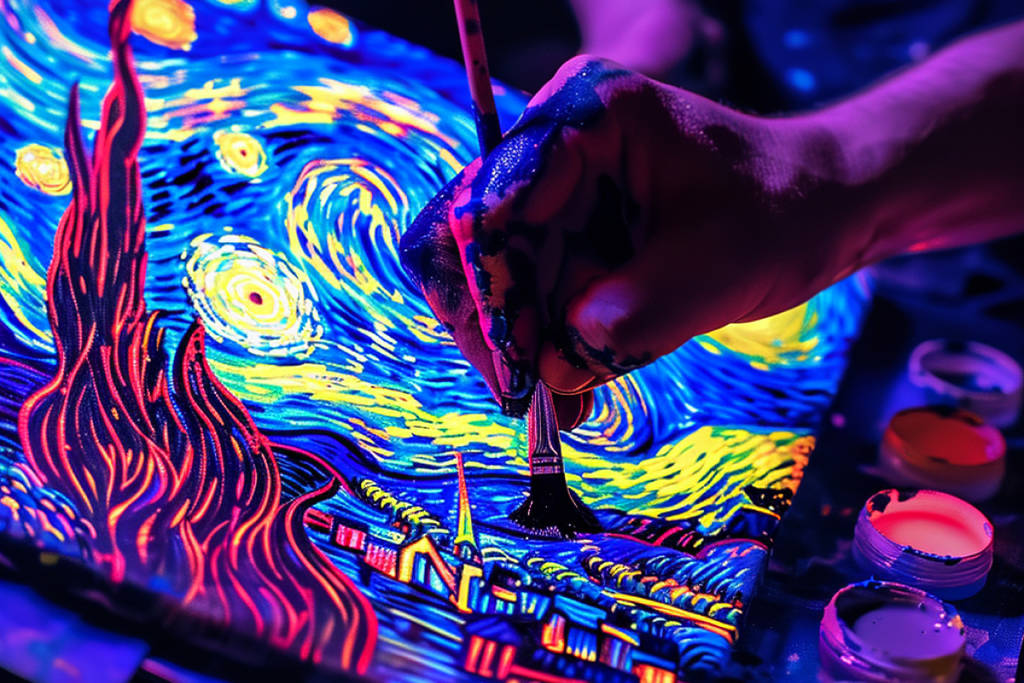 Neon Brush Van Gogh 1