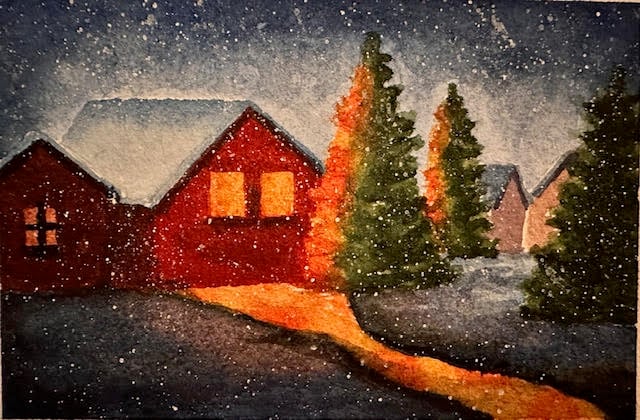 Winter Watercolor Card Workshop with Stephanie Snyder 1