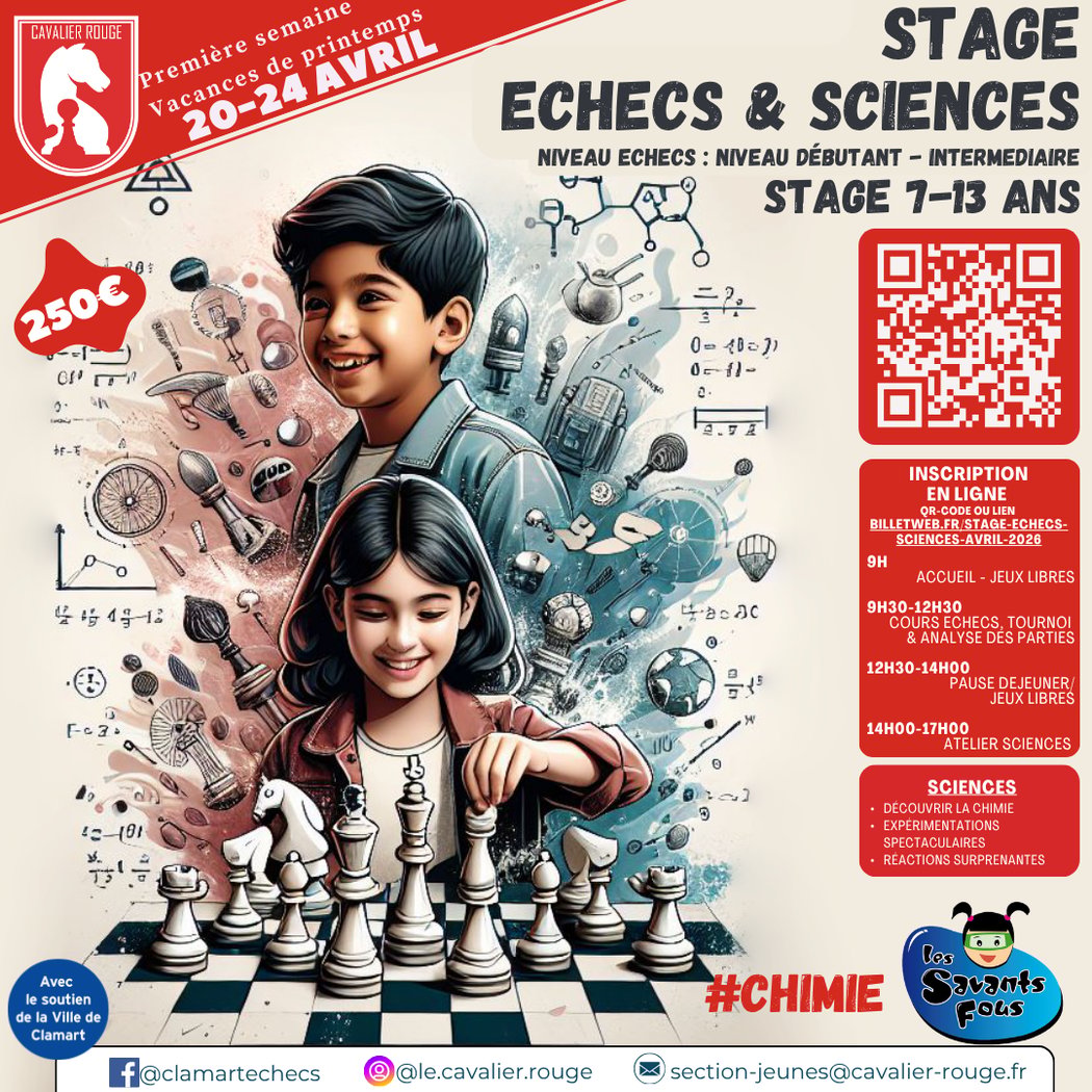 Stage jeunes : Echecs & Expériences Scientifiques 1