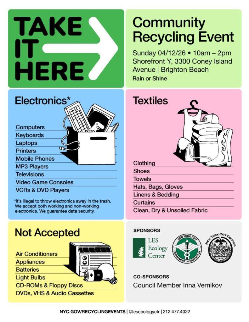 Brighton Beach Electronics and Textiles Recycling Event 1