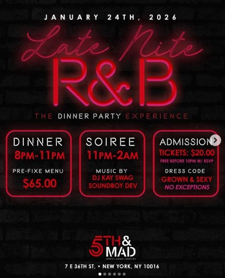 LATE NITE R&B: THE DINNER PARTY EXPERIENCE 1