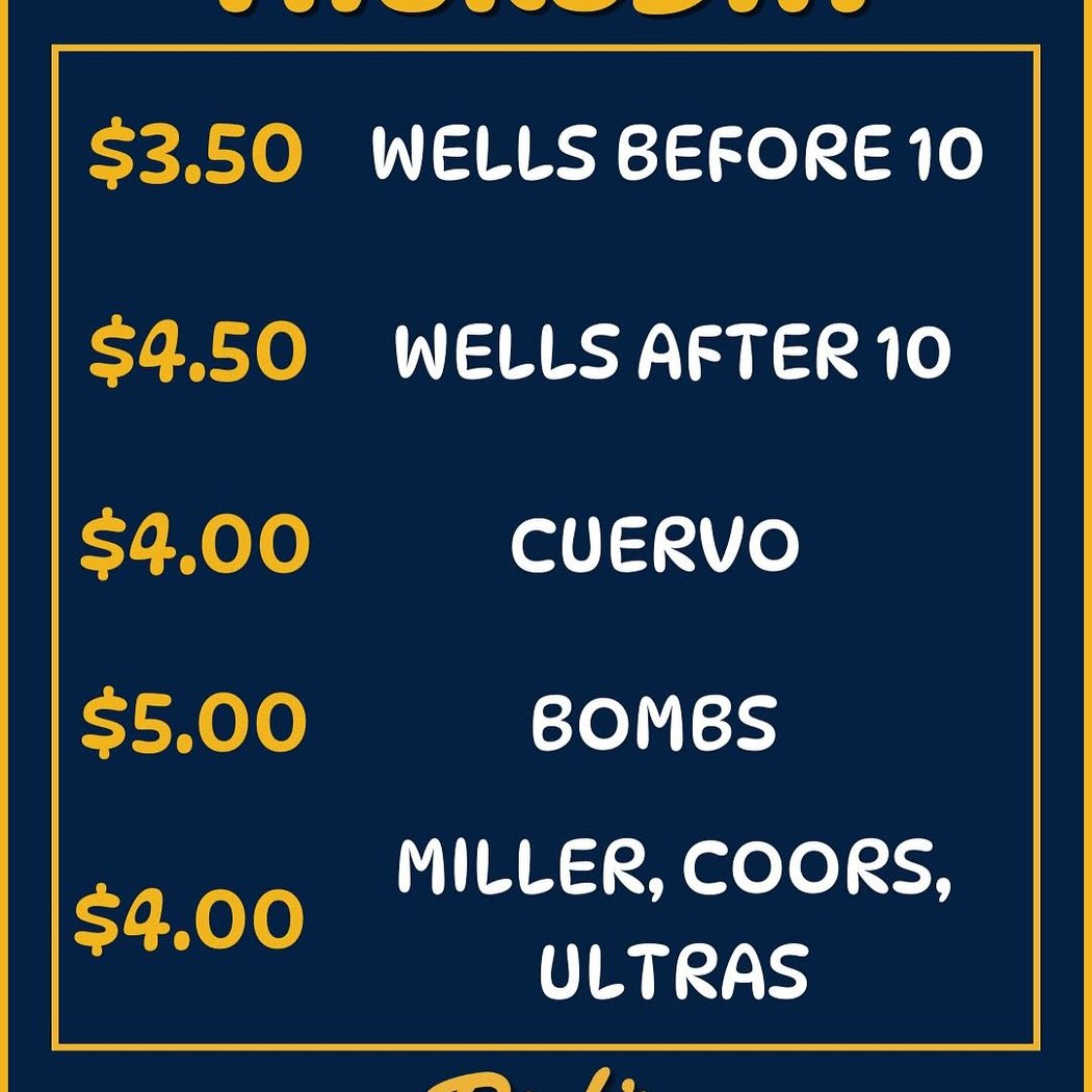 Thursday Drink Specials