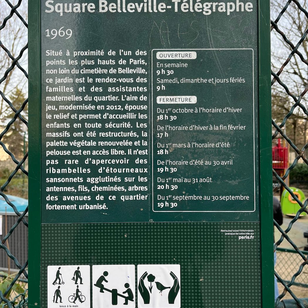 square Belleville - Télégraphe 2