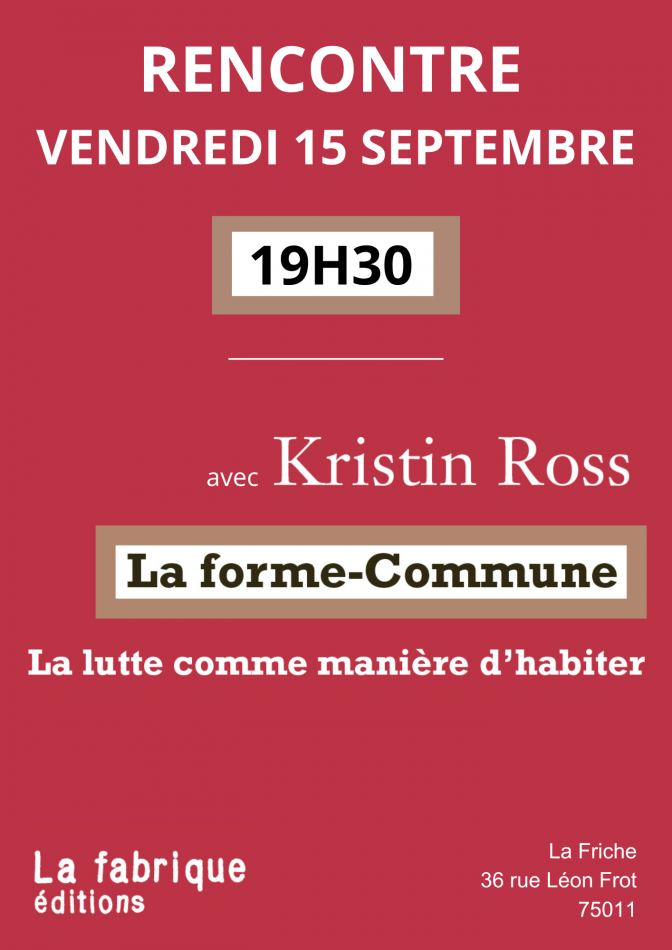 Rencontre avec Kristin Ross 1