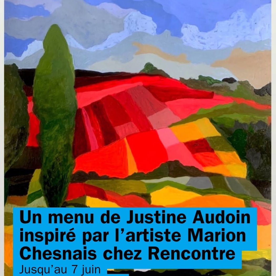 Menu de Justine Audoin inspiré par l'artiste Marion Chesnais 1