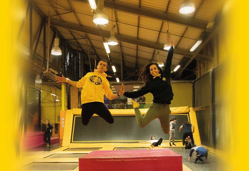 Yellow Jump Trampoline Park 1