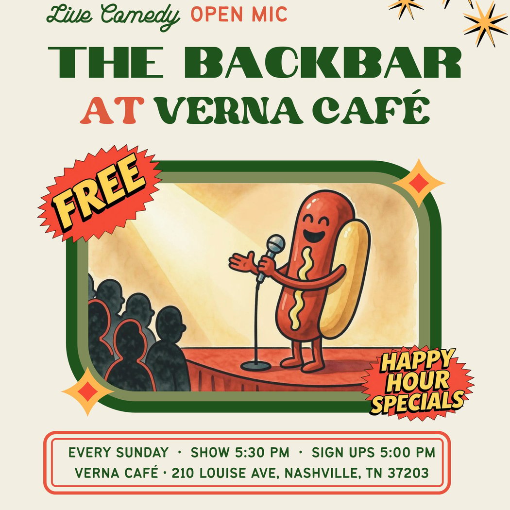 Live Comedy Open Mic at Backbar 1
