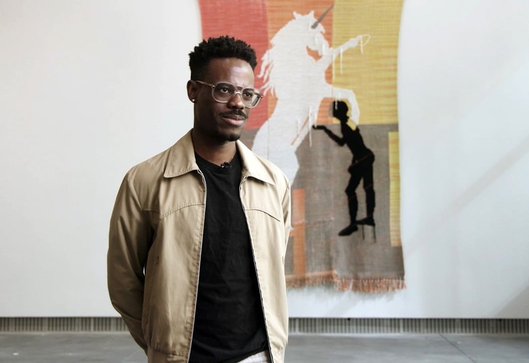 Diedrick Brackens: gather tender night 2
