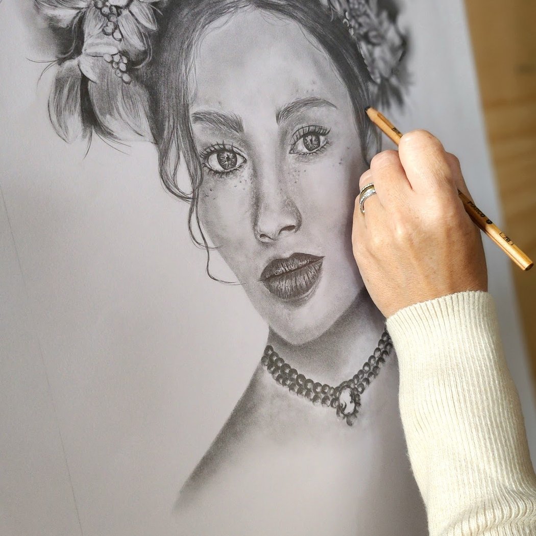 Aurélie FERRARA Artiste Portraitiste - Portrait personnalisé et oeuvres originales - Dessin réaliste 1