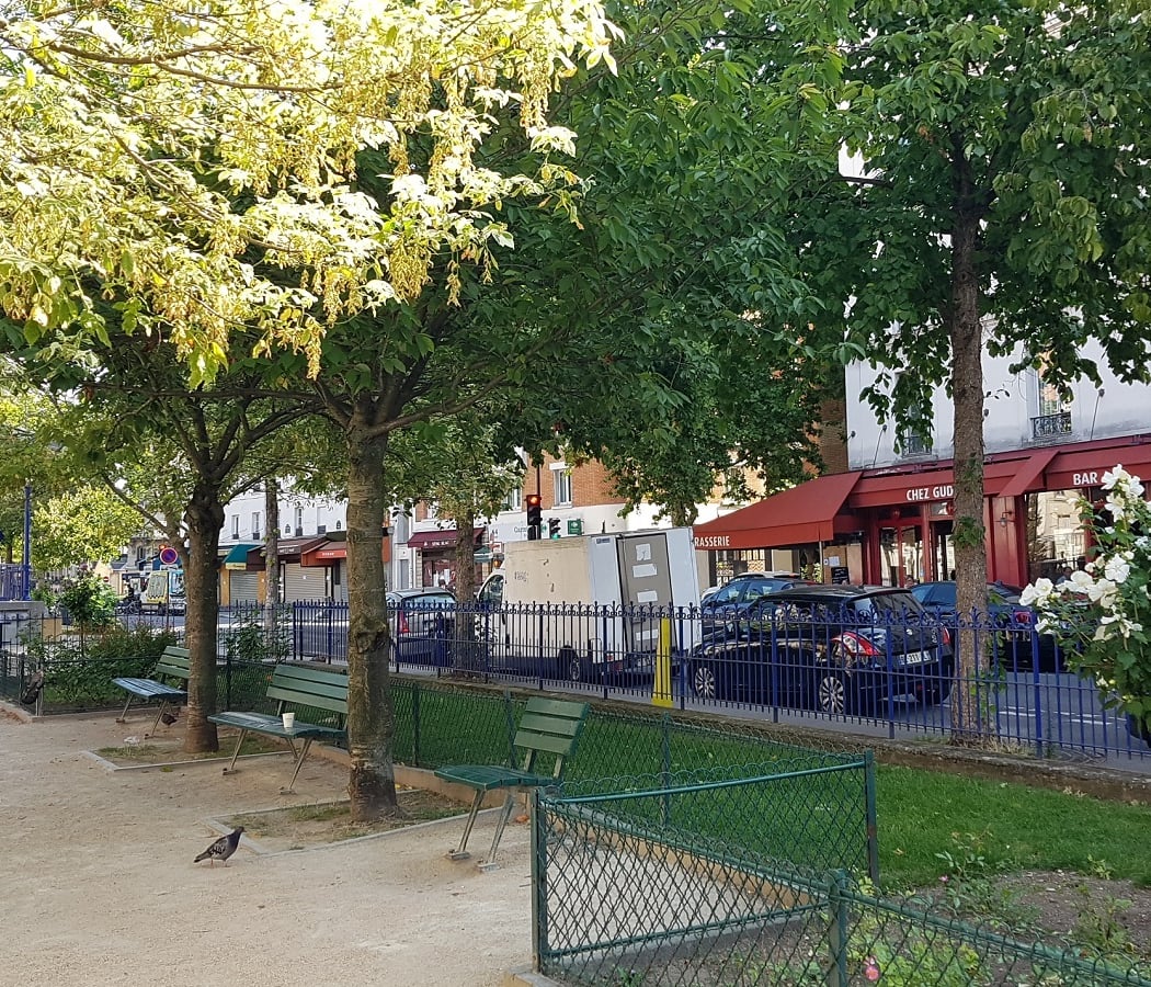 Public park with benches 3