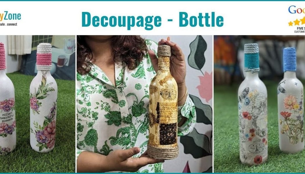 Decoupage - Bottle 1