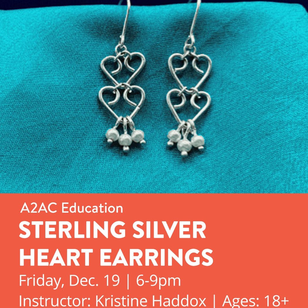 STERLING SILVER HEART EARRINGS 1