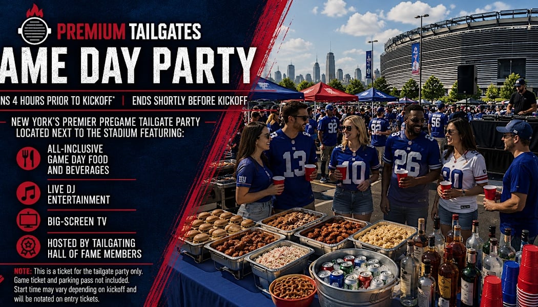 Premium Tailgate Party: New York Giants vs. Dallas Cowboys