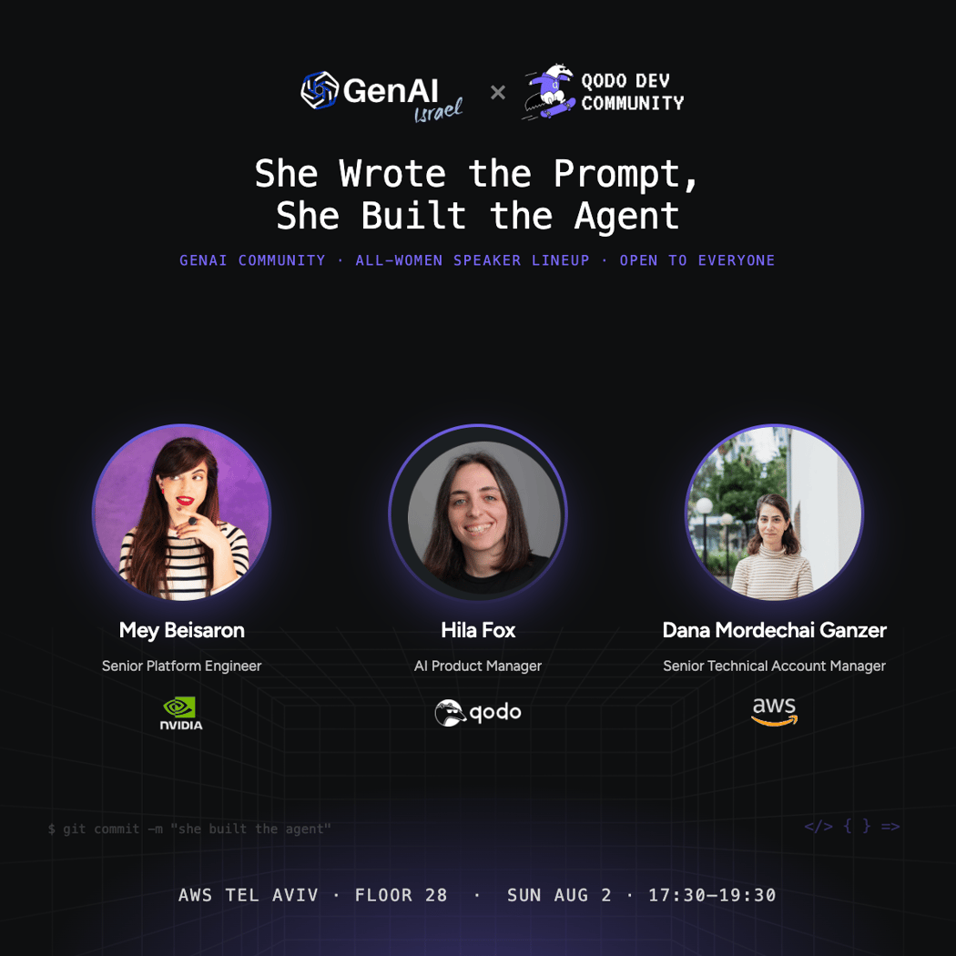 She Wrote the Prompt, She Built the Agent: An All-Women Night on the AI Dev Lifecycle 1