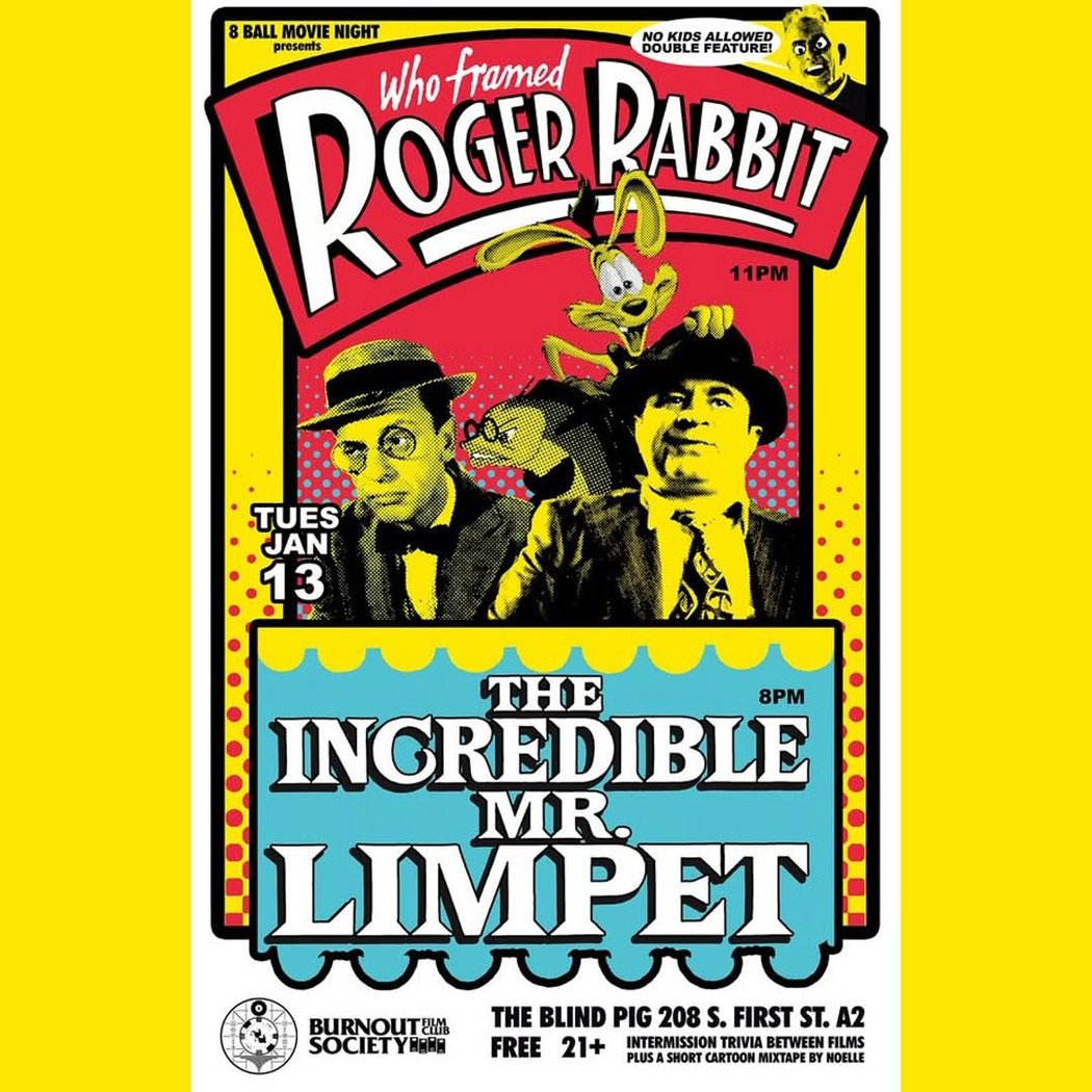 8Ball Movie Night in the Pig: The Incredible Mr. Limpet - Who Framed Roger Rabbit 1