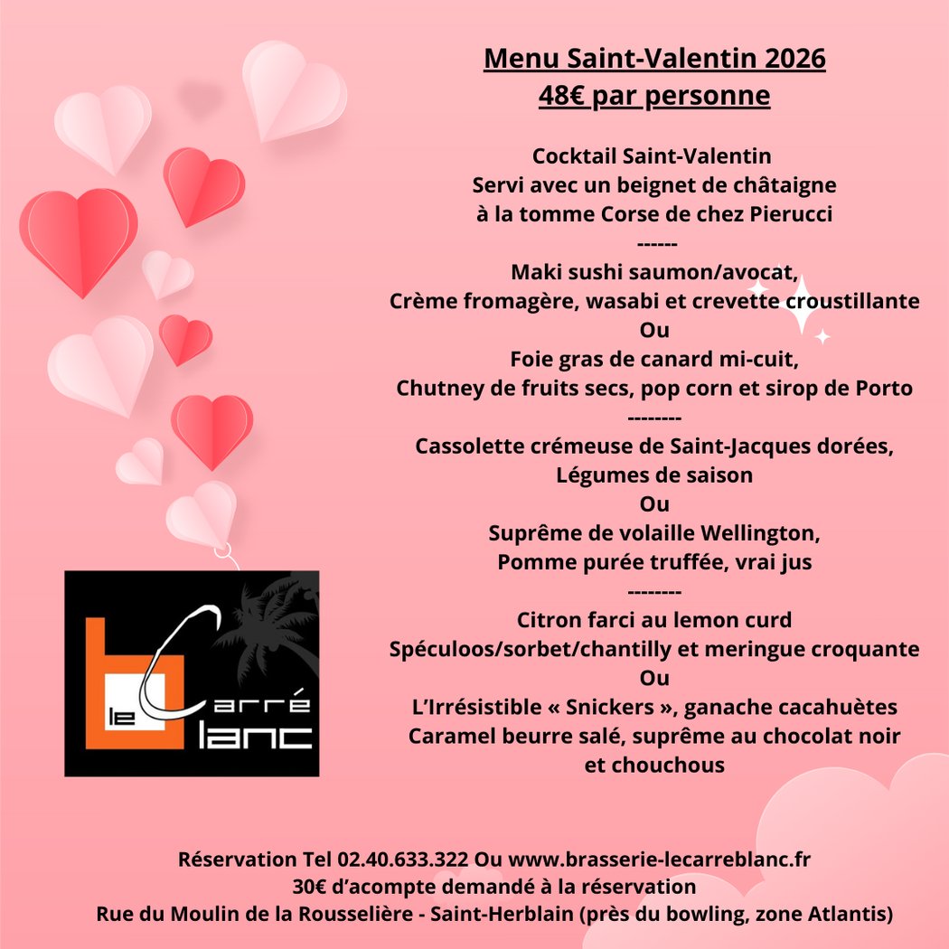 Menu spécial Saint-Valentin 1