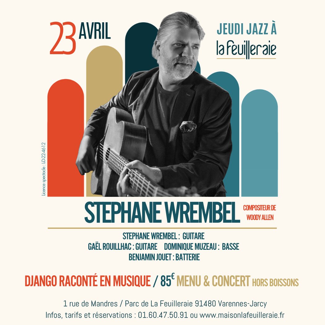 JEUDI JAZZ : DINER-CONCERT avec STEPHANE WREMBEL 1