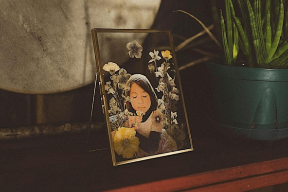 Pressed Floral Frame Portrait Class 1